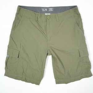 Mountain‎ Hardwear  Cargo Shorts Men's Size 34 Green Hiking Utility Tactical 11"